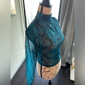 Sheer snake print top